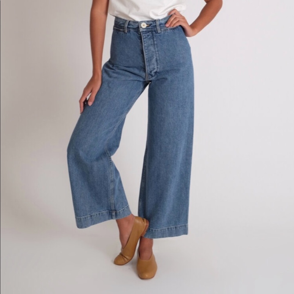 Jesse Kamm Sailor pants in Cowboy Blue denim Size 4